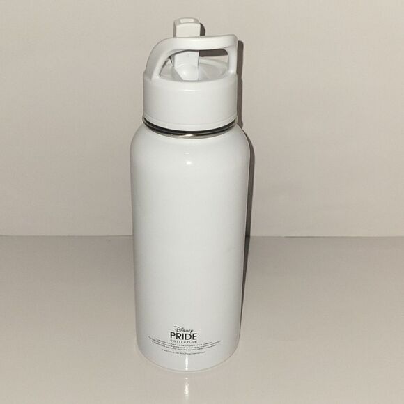 Disney Pride Collection Mickey Mouse Water Bottle W/Straw Rainbow Heart 33.8oz - Picture 4 of 6